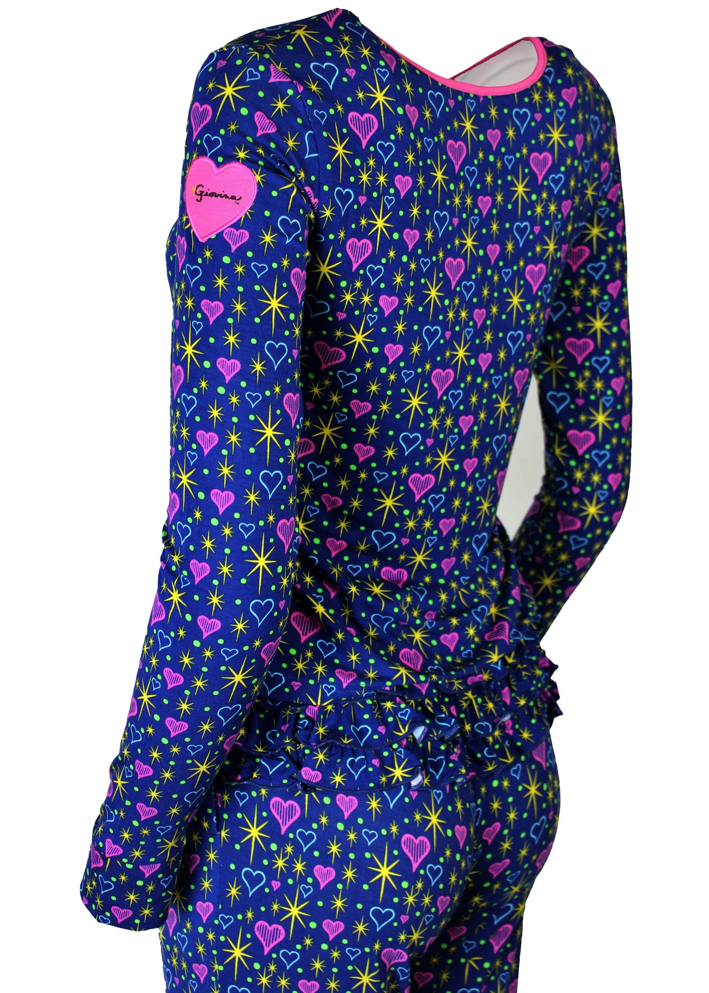 Giovina "Lead with your Heart" Women's Long Sleeve Pajama Set: XS-XXL